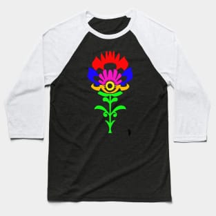 Folk flower , colourful flower Baseball T-Shirt